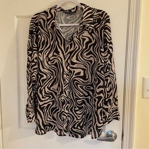 Central Park West Animal Print Top